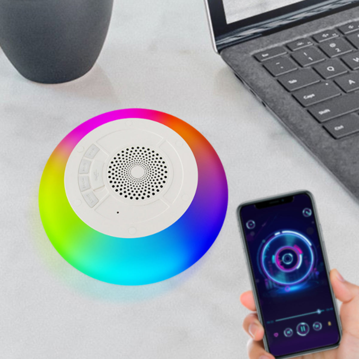 Floatilla Bluetooth LED Enabled Waterproof Speaker For Pools And Outdoors Vista Shops