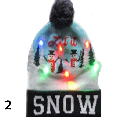 Pom Pom Party Holiday Hats With LED Lights Vista Shops