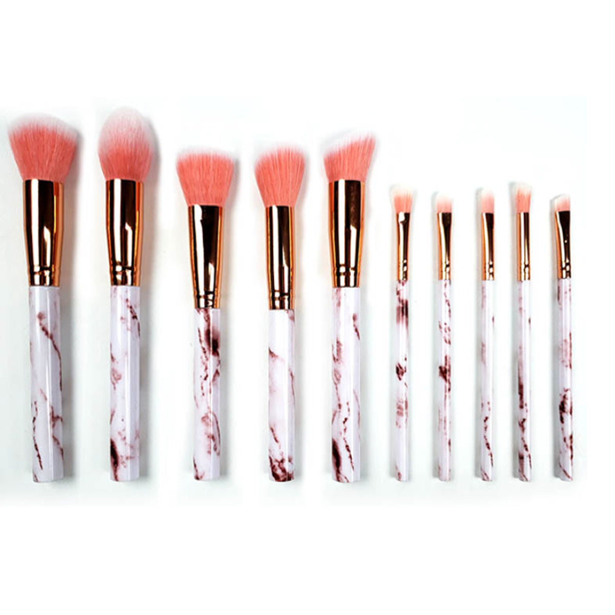 La Canica 10 In 1 Makeup Brush Set With Travel Friendly Container Vista Shops
