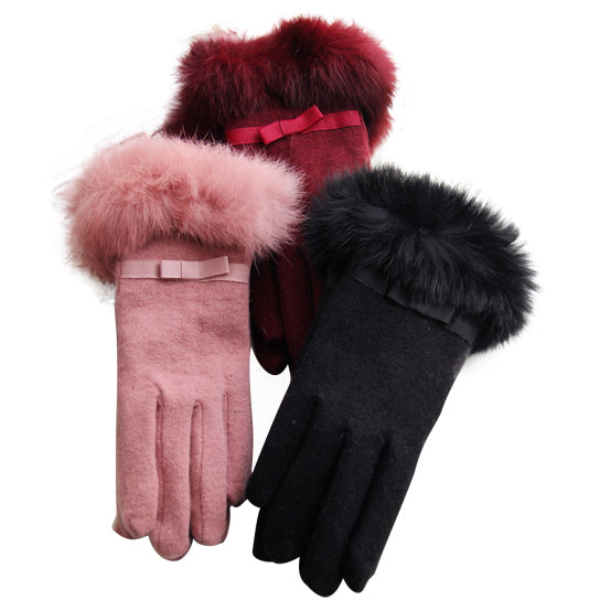 Kitten Mittens Faux Fur Lining Touch Smart Gloves Vista Shops