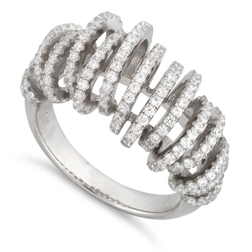 Hoops And Loops Ring In Platinum Plating VistaShops