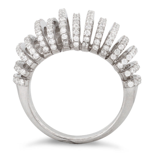 Hoops And Loops Ring In Platinum Plating VistaShops