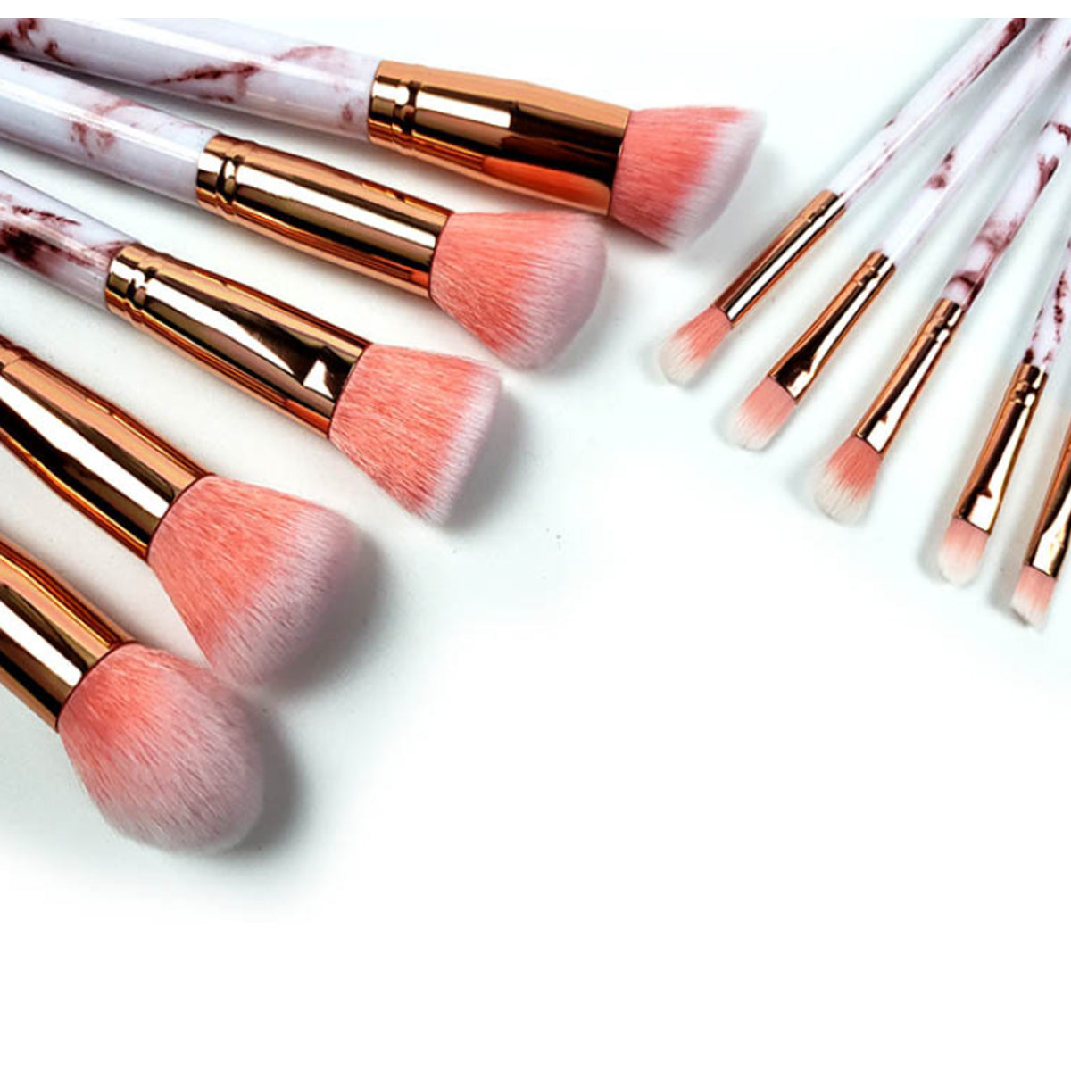 La Canica 10 In 1 Makeup Brush Set With Travel Friendly Container Vista Shops
