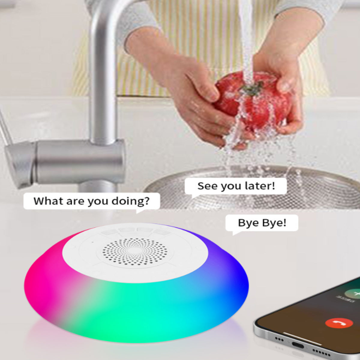 Floatilla Bluetooth LED Enabled Waterproof Speaker For Pools And Outdoors Vista Shops