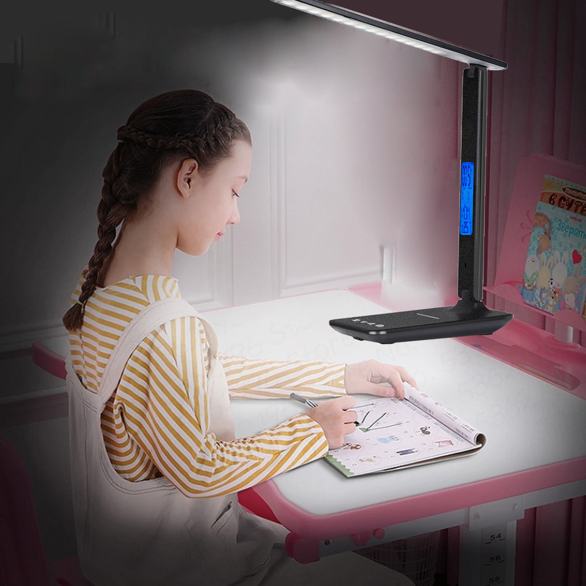Lamp Plus 3 in 1 Lamp With Phone Charger, Clock And Thermostat Vista Shops