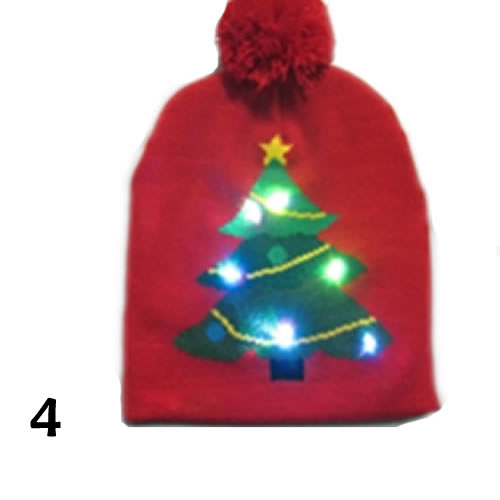 Pom Pom Party Holiday Hats With LED Lights Vista Shops