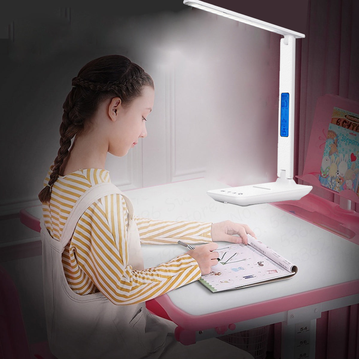 Lamp Plus 3 in 1 Lamp With Phone Charger, Clock And Thermostat Vista Shops