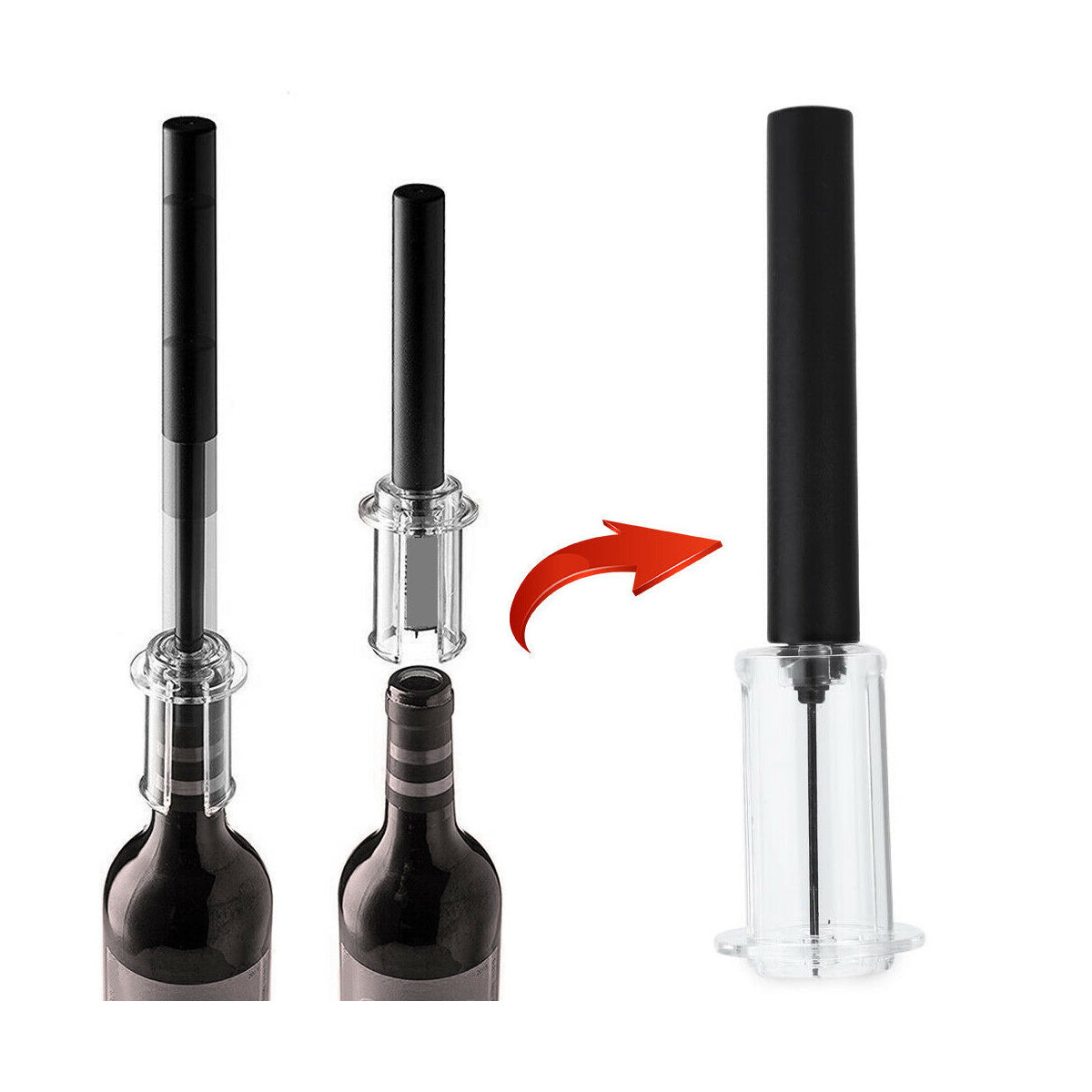 Pour And Preserve Set of 4 Foil Cutter Air Wine Opener Aerator And Wine Stopper Vista Shops