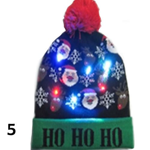 Pom Pom Party Holiday Hats With LED Lights Vista Shops