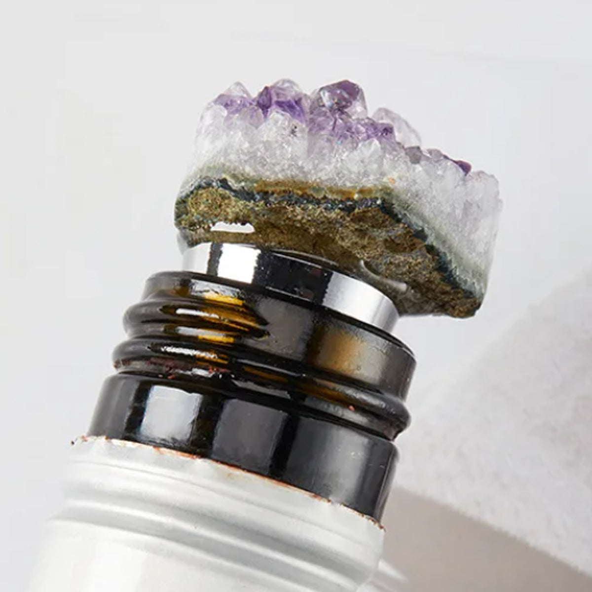 Fancy Amethyst Crystal Wine Stopper Pair Vista Shops