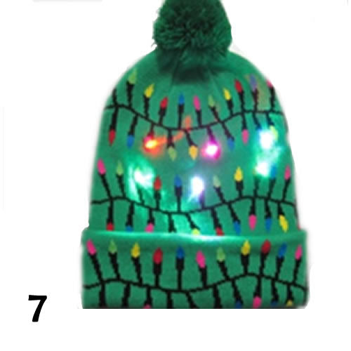 Pom Pom Party Holiday Hats With LED Lights Vista Shops