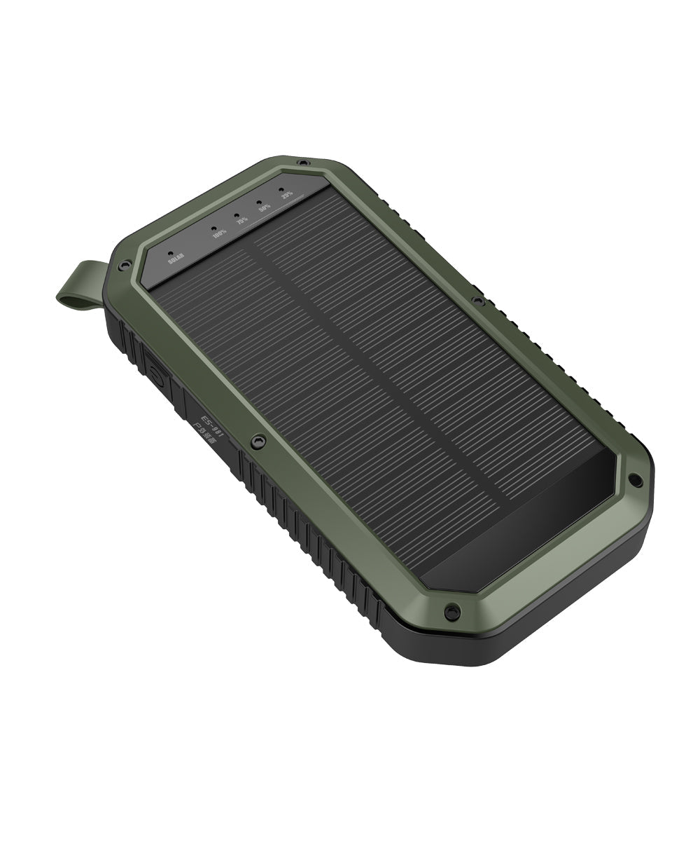 Sun Chaser Mini Solar Powered Wireless Phone Charger 10,000 mAh With LED Flood Light Vista Shops