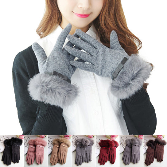 Kitten Mittens Faux Fur Lining Touch Smart Gloves Vista Shops