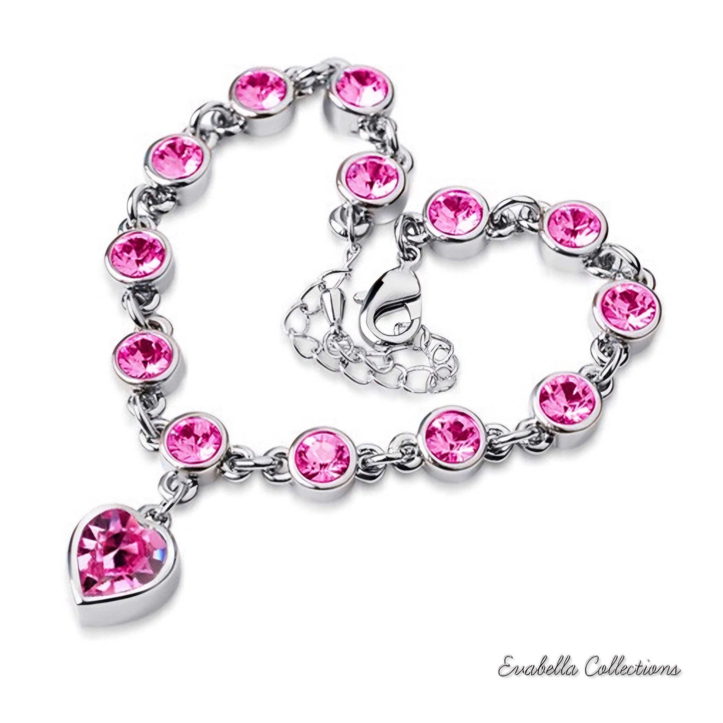 Happy Hearts Swarovski Crystal Clear And Colorful Bracelets VistaShops