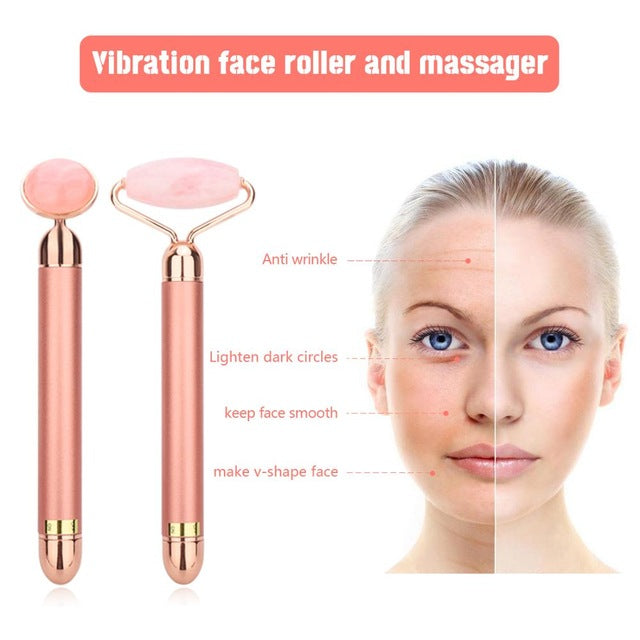 Vibra Beauty Vibrating Gemstone Roller And Magical Skin Care Massager Vista Shops