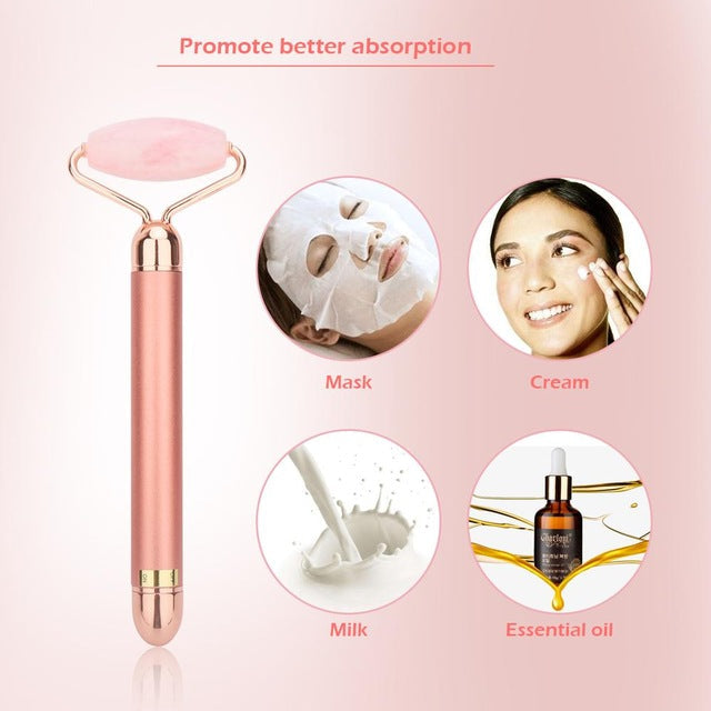 Vibra Beauty Vibrating Gemstone Roller And Magical Skin Care Massager Vista Shops