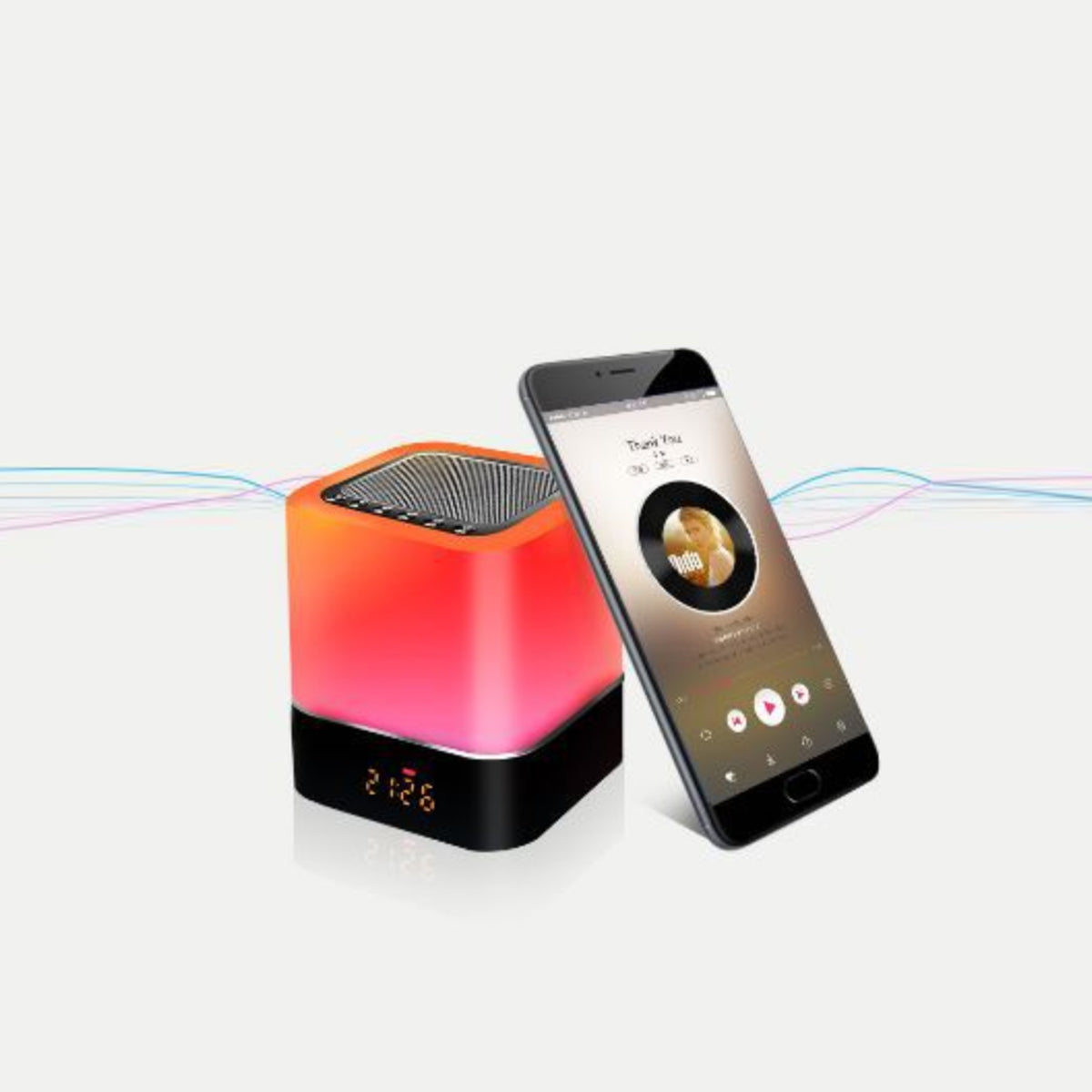 Sweet Dreams Speakers In 7 Changeable Mood Color Touch Lamp+ Phone Charger Vista Shops