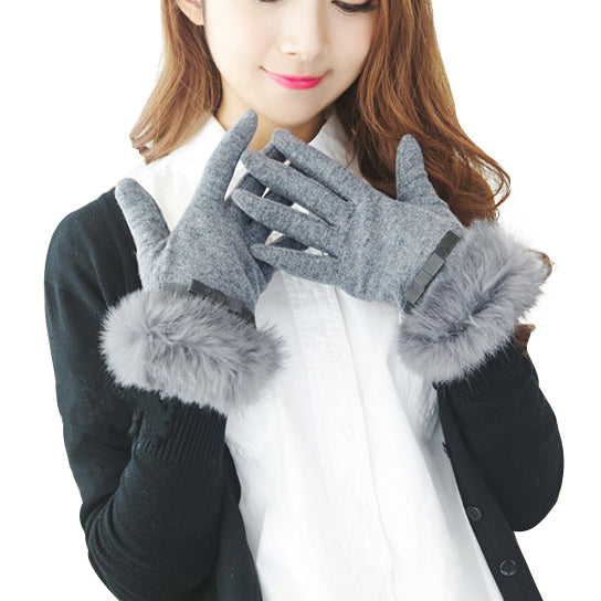 Kitten Mittens Faux Fur Lining Touch Smart Gloves Vista Shops