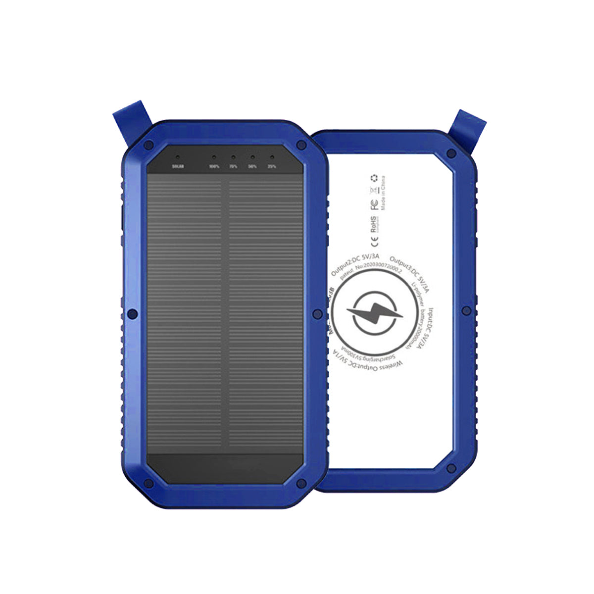 Sun Chaser Mini Solar Powered Wireless Phone Charger 10,000 mAh With LED Flood Light Vista Shops
