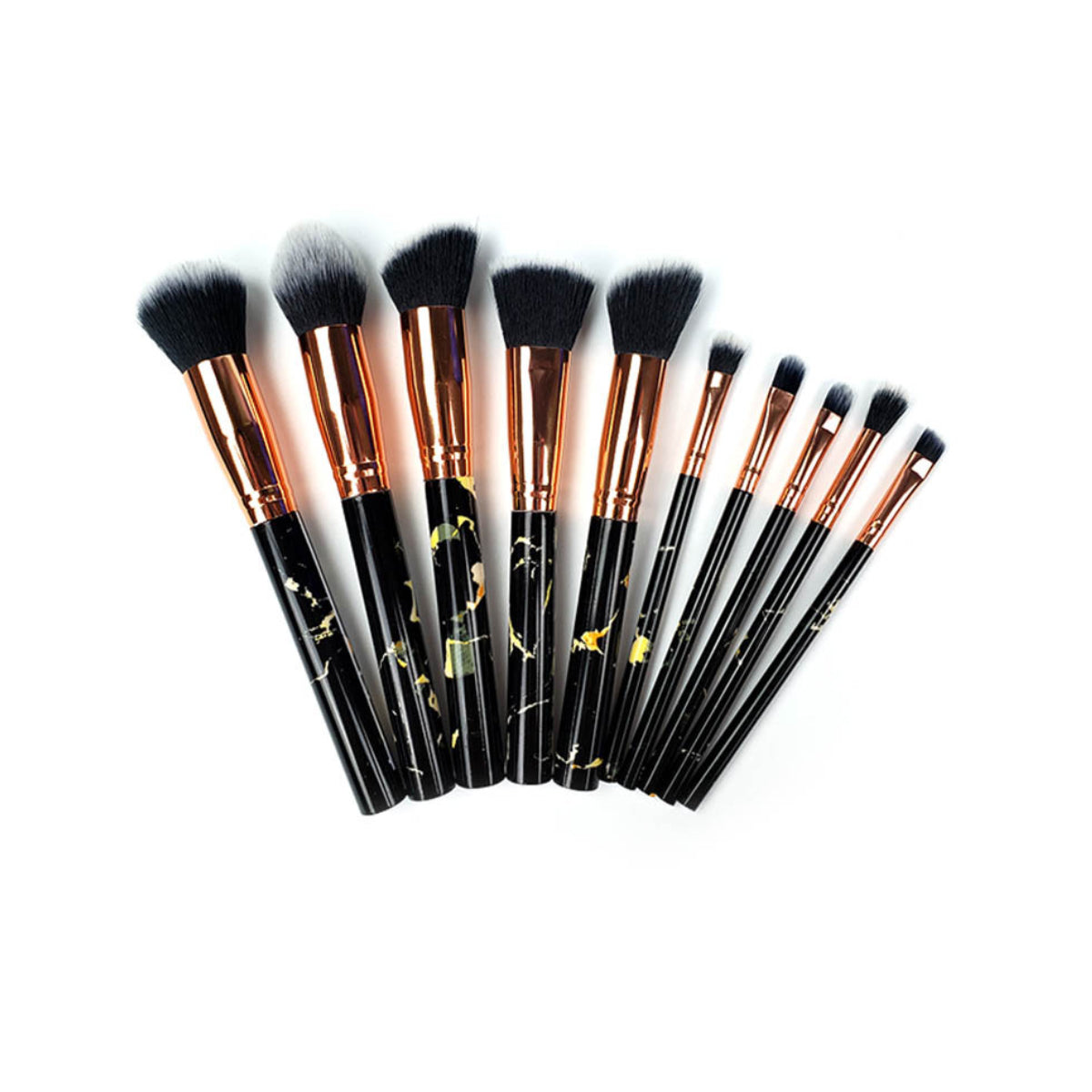 La Canica 10 In 1 Makeup Brush Set With Travel Friendly Container Vista Shops