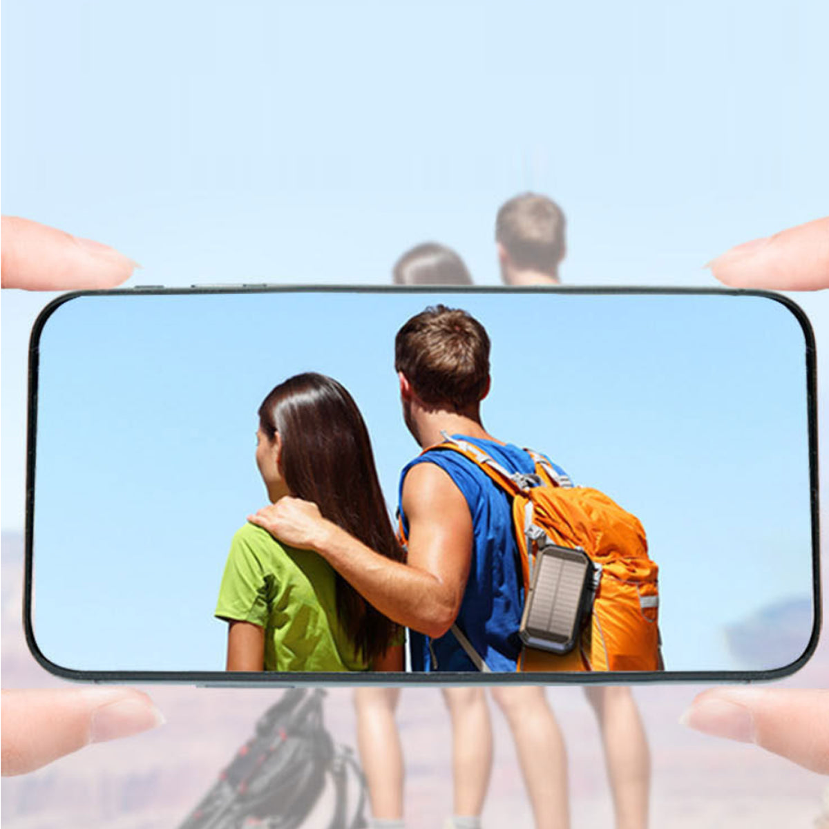 Sun Chaser Mini Solar Powered Wireless Phone Charger 10,000 mAh With LED Flood Light Vista Shops