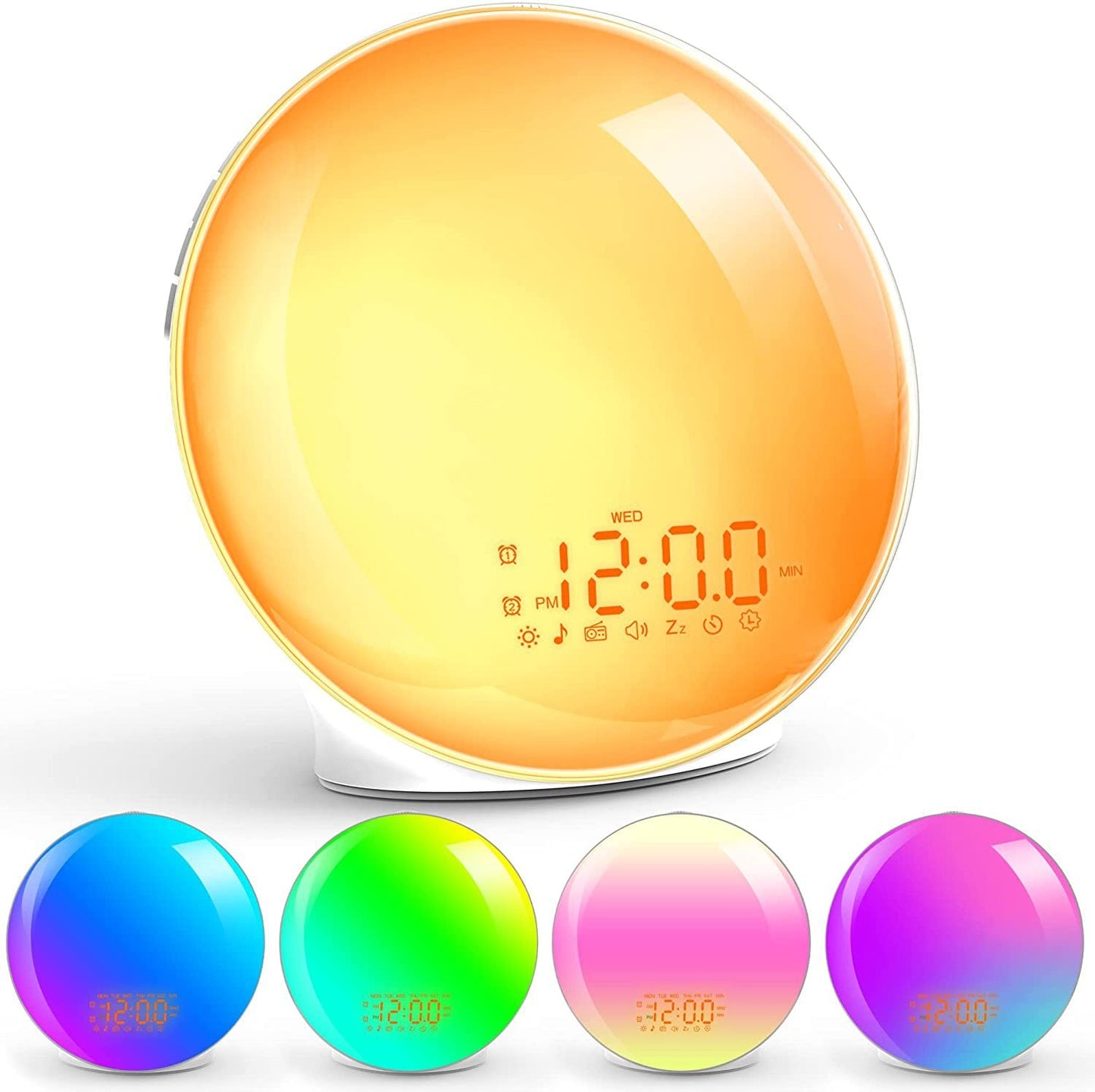 Glorious LED Sunny Shiny Alarm Clock Natural And Colorful Vista Shops
