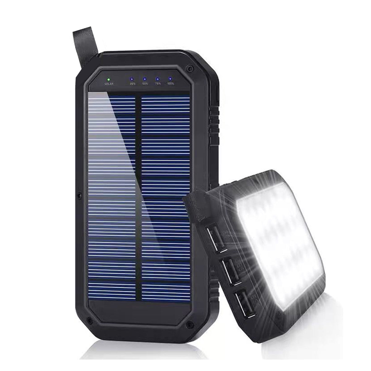 Sun Chaser Mini Solar Powered Wireless Phone Charger 10,000 mAh With LED Flood Light Vista Shops