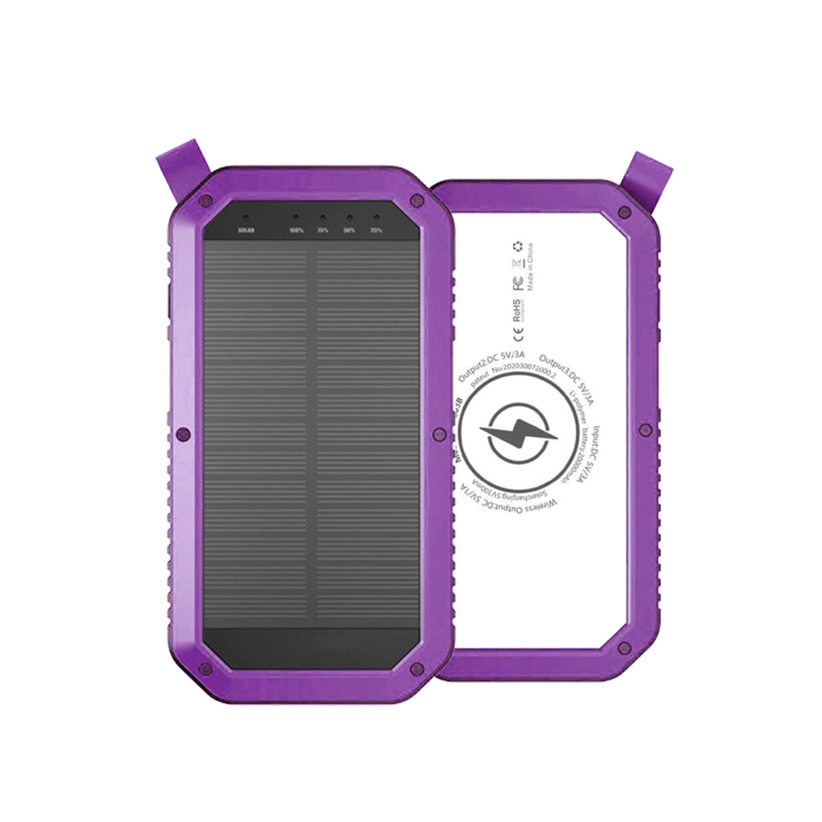 Sun Chaser Mini Solar Powered Wireless Phone Charger 10,000 mAh With LED Flood Light Vista Shops