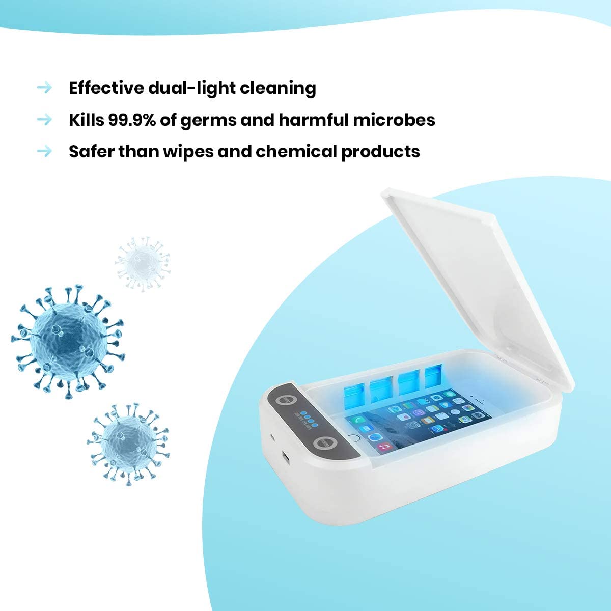 SaniCharge 3 in 1 Sanitize And Charge Your Cellphone Also Enjoy Aromatherapy Vista Shops