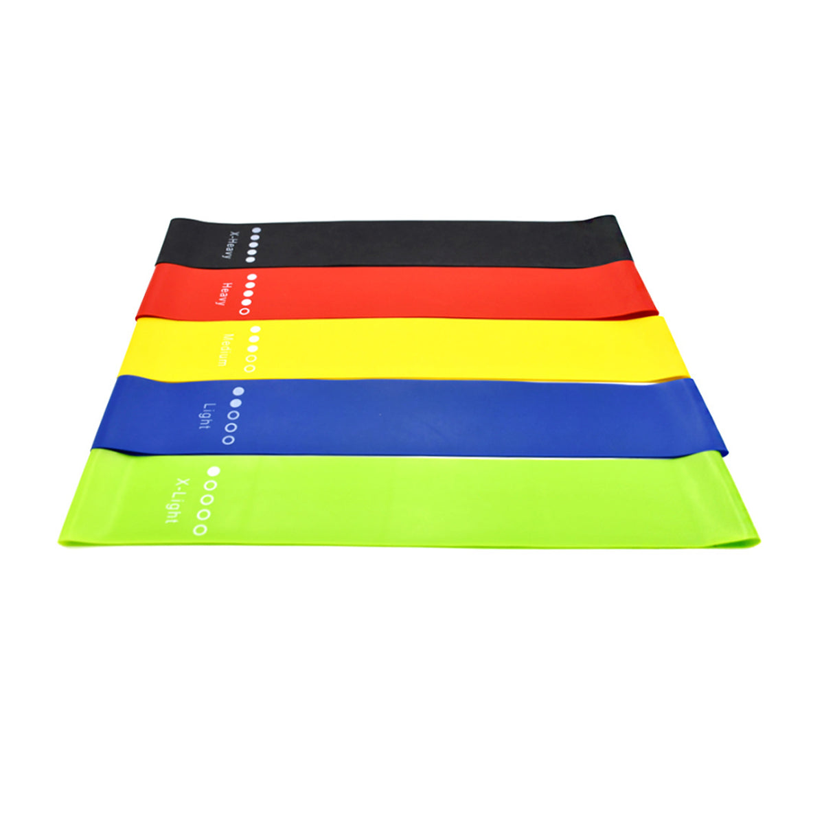 Flex And Stretch Set Of 5 Exercise Latex Bands Vista Shops