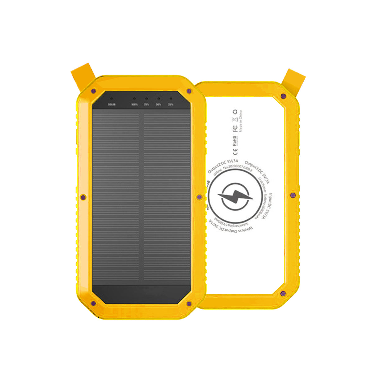 Sun Chaser Mini Solar Powered Wireless Phone Charger 10,000 mAh With LED Flood Light Vista Shops