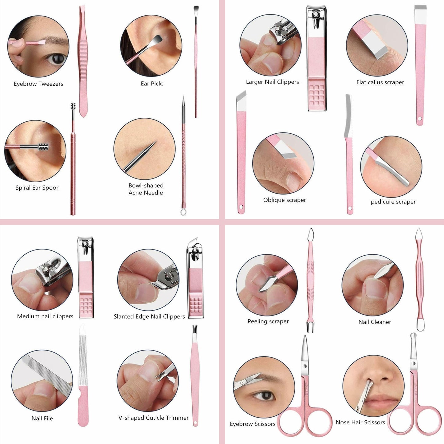 18 In 1 Lovely Lady DIY Manicure Pedicure Tool Set Vista Shops