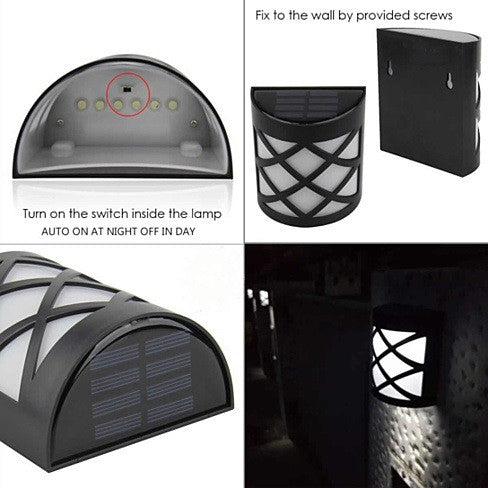 Spotlight Solar Wall Light In Lattice Design Vista Shops
