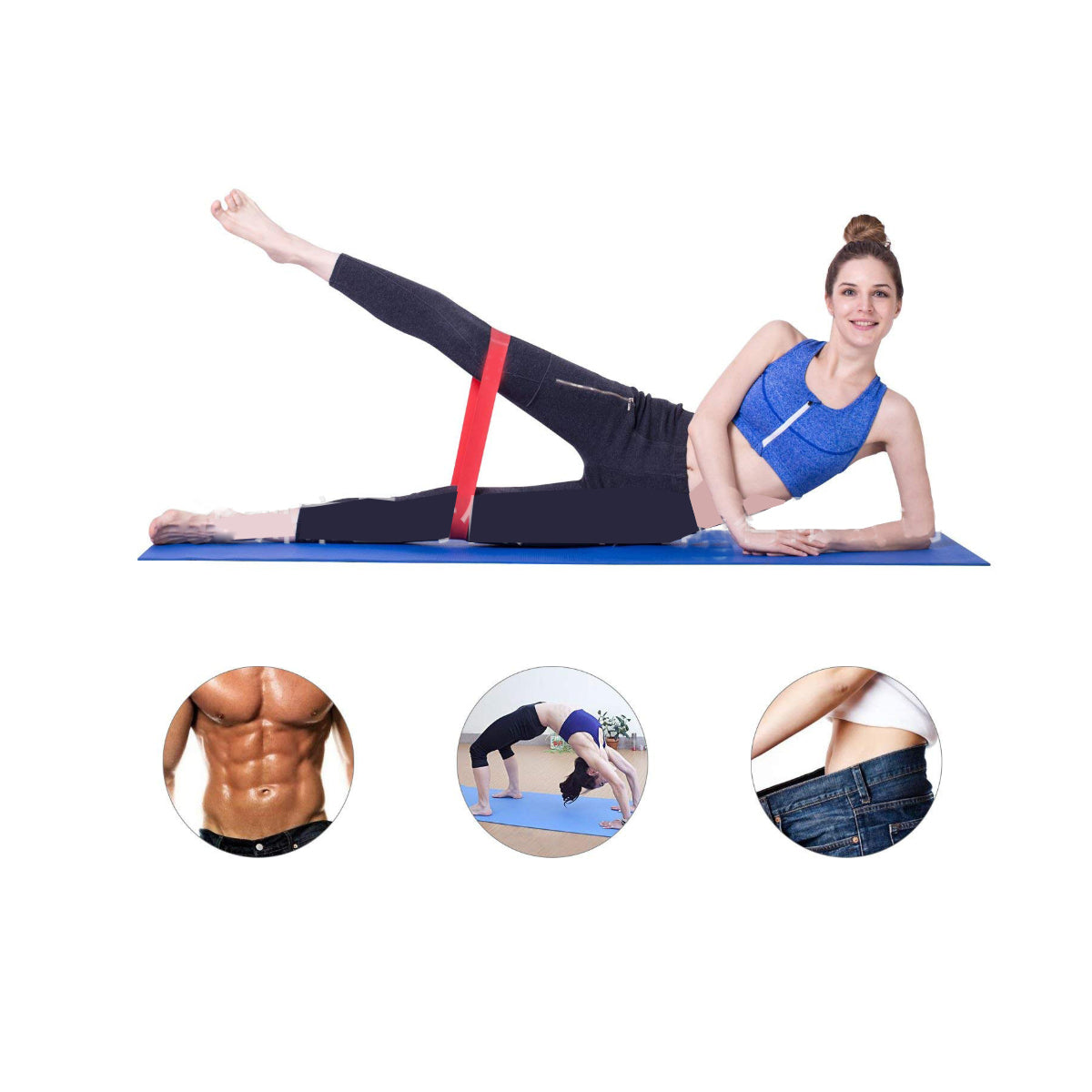 Flex And Stretch Set Of 5 Exercise Latex Bands Vista Shops