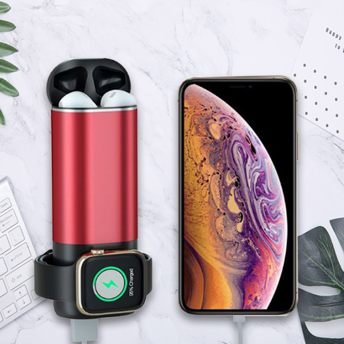 Porta 3 in 1 Wireless Charger For Apple Watch And Airpods Plus Phone Vista Shops