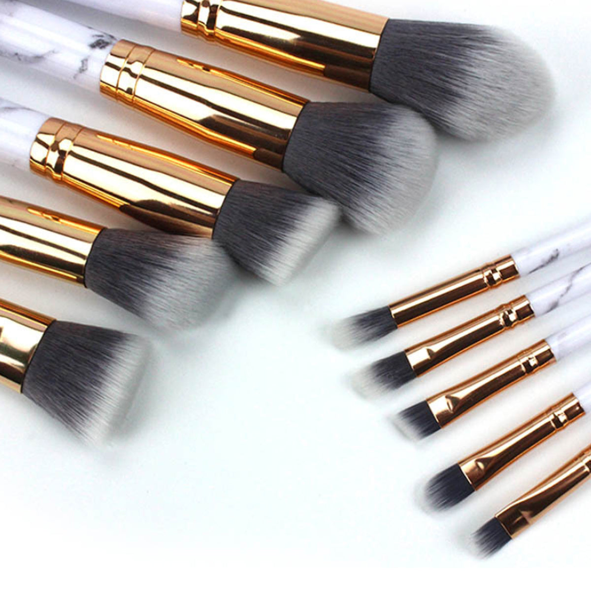 La Canica 10 In 1 Makeup Brush Set With Travel Friendly Container Vista Shops