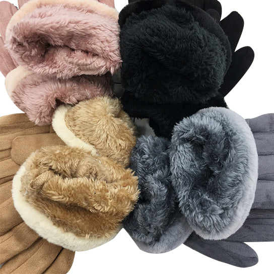 Chic Vibe Suede Smart Touch Gloves Vista Shops