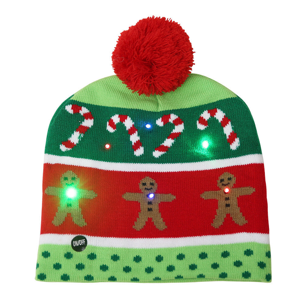 Pom Pom Party Holiday Hats With LED Lights Vista Shops