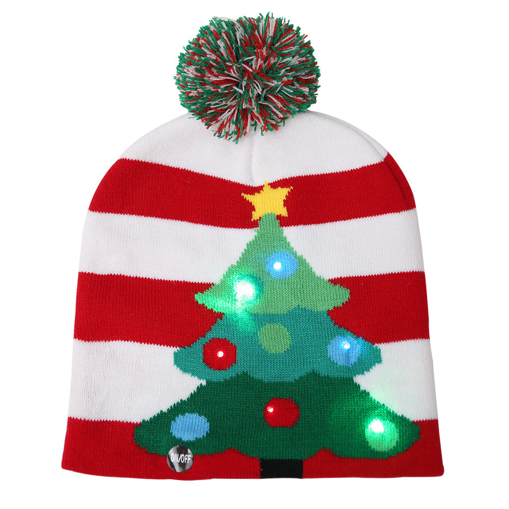 Pom Pom Party Holiday Hats With LED Lights Vista Shops