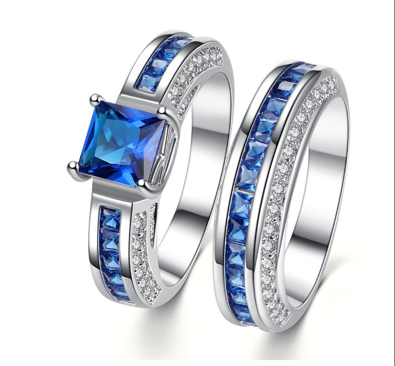 Jubilee Set of 2 Stacking Rings In Pure Crystal Love On Platinum Plating Vista Shops