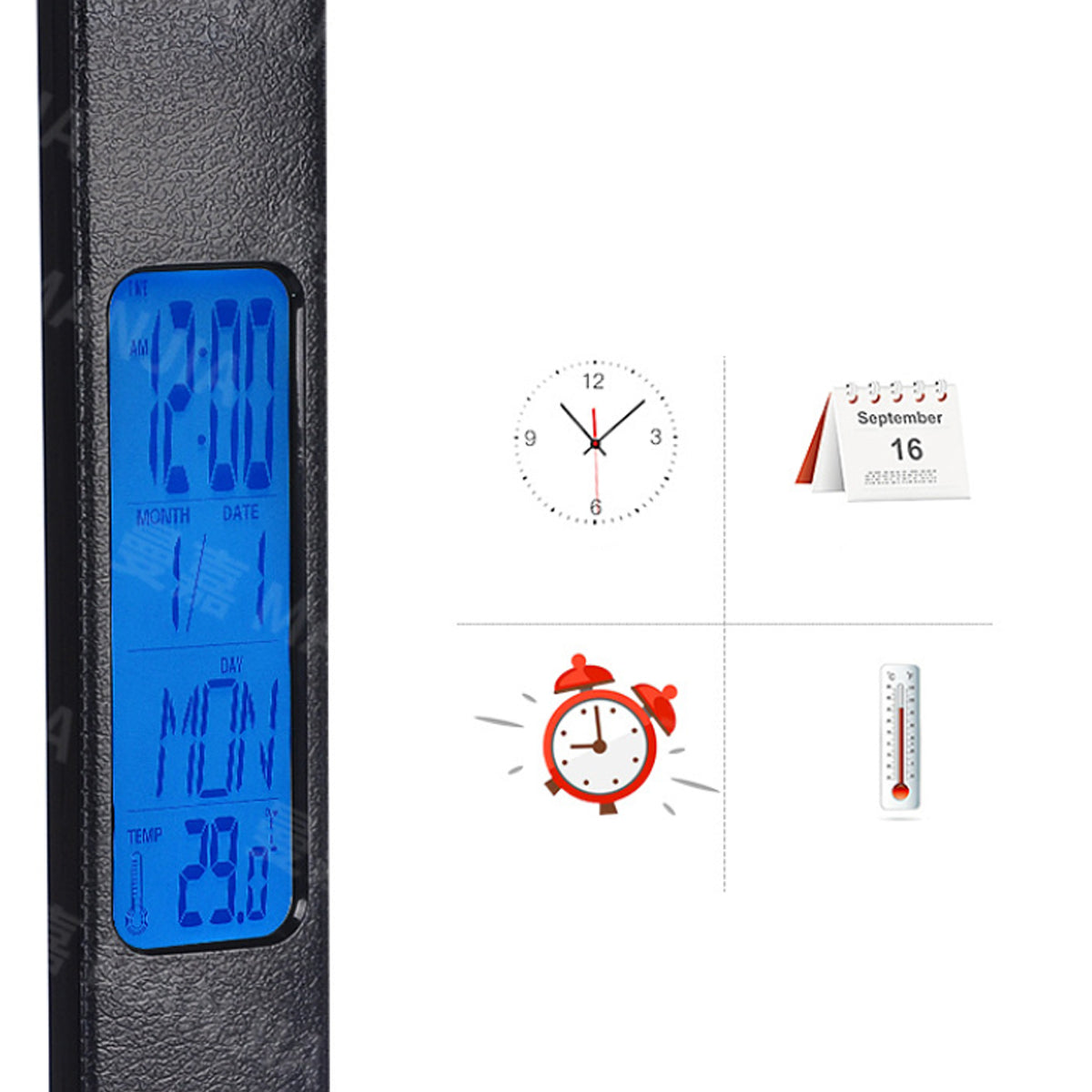 Lamp Plus 3 in 1 Lamp With Phone Charger, Clock And Thermostat Vista Shops