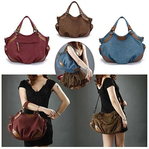 Travel Town Canvas Shoulder Bag Vista Shops