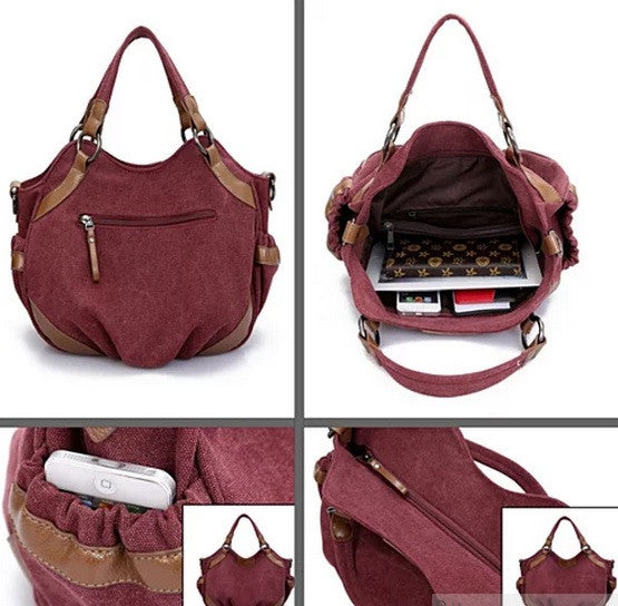 Travel Town Canvas Shoulder Bag Vista Shops