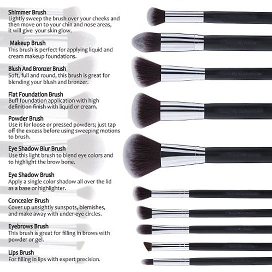 Pagent Winner 10 Pc Make Up Brush Set Vista Shops