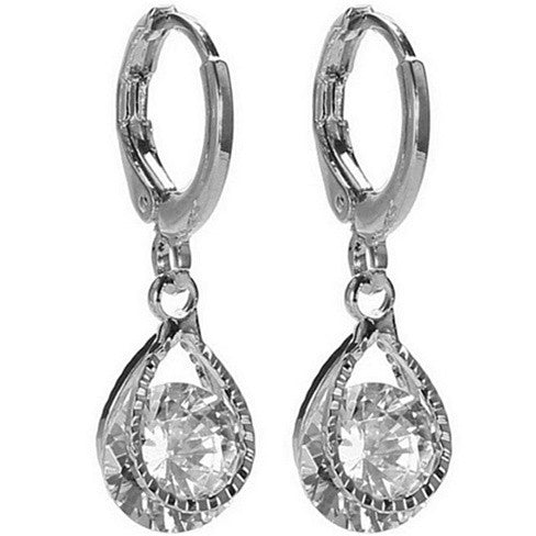 Diamond Drops Colorful Hoop Earrings In Rose Gold And Silver polish Vista Shops