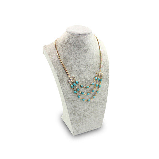 Beauteous Turquoise Necklace With 3 Strands Vista Shops