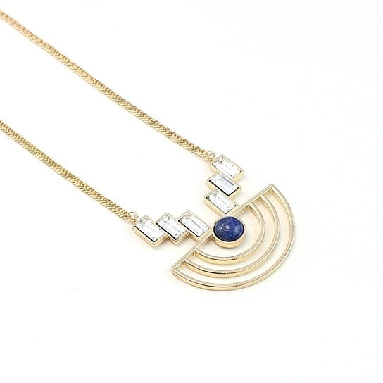 Sailboat Necklace With Natural Gemstones and Crystals Vista Shops