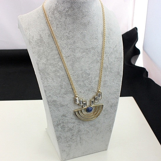 Sailboat Necklace With Natural Gemstones and Crystals Vista Shops
