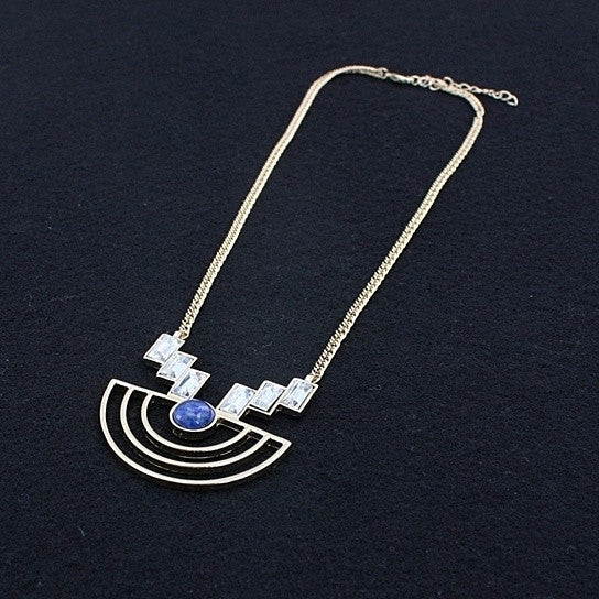 Sailboat Necklace With Natural Gemstones and Crystals Vista Shops