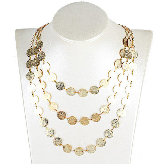 Sweet Glow Triple Strand Necklace Vista Shops